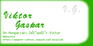 viktor gaspar business card